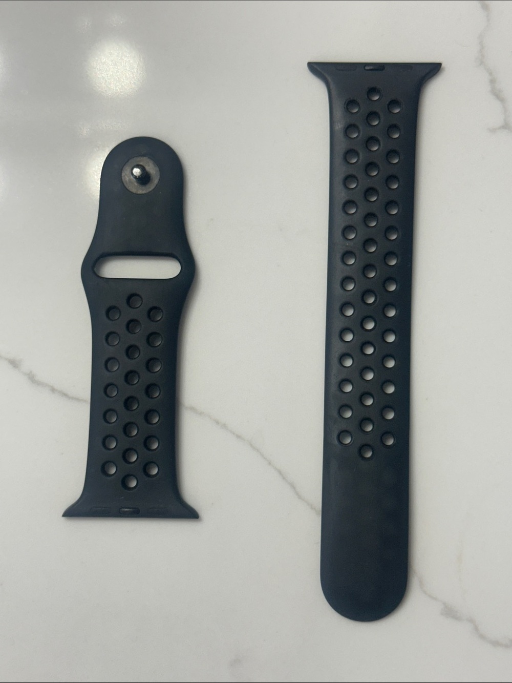 Nike Sport + Black Sport Silicone Apple Watch Band